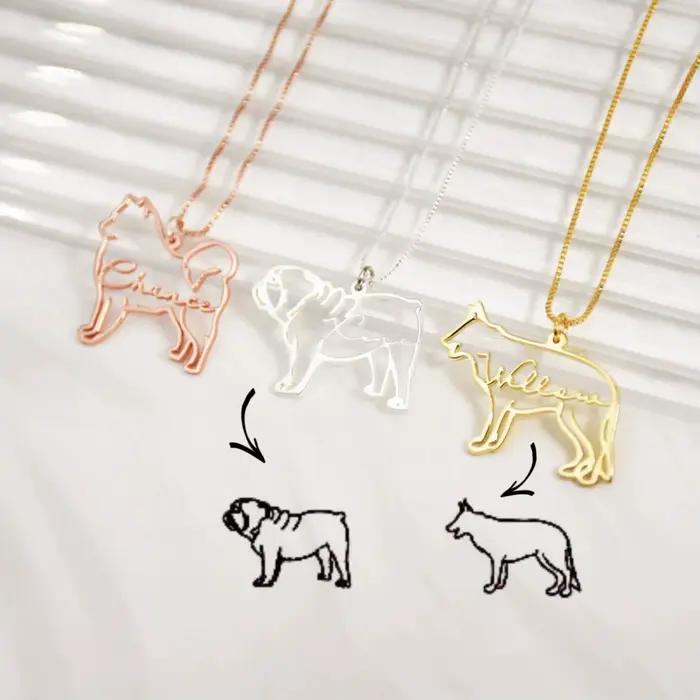 Collier personnalisé avec nom de personnalité pour chien, pendentif Animal personnalisé en acier ino