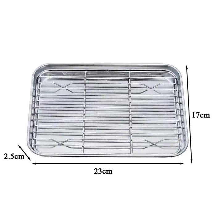Plateau de cuisson avec support de refroidissement amovible, ensemble de plaques de cuisson en acier