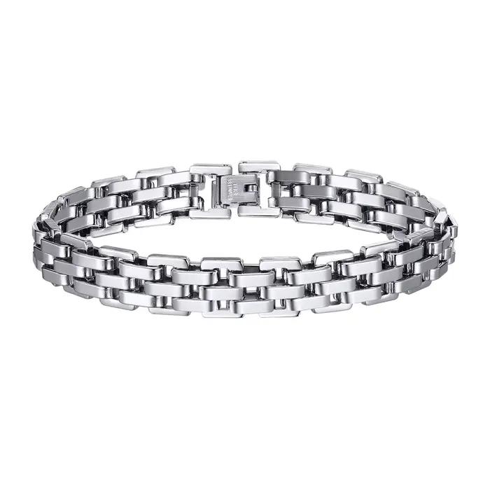 Vnox – Bracelets à maillons épais pour hommes, bracelet à maillons fait à la main en acier inoxydabl