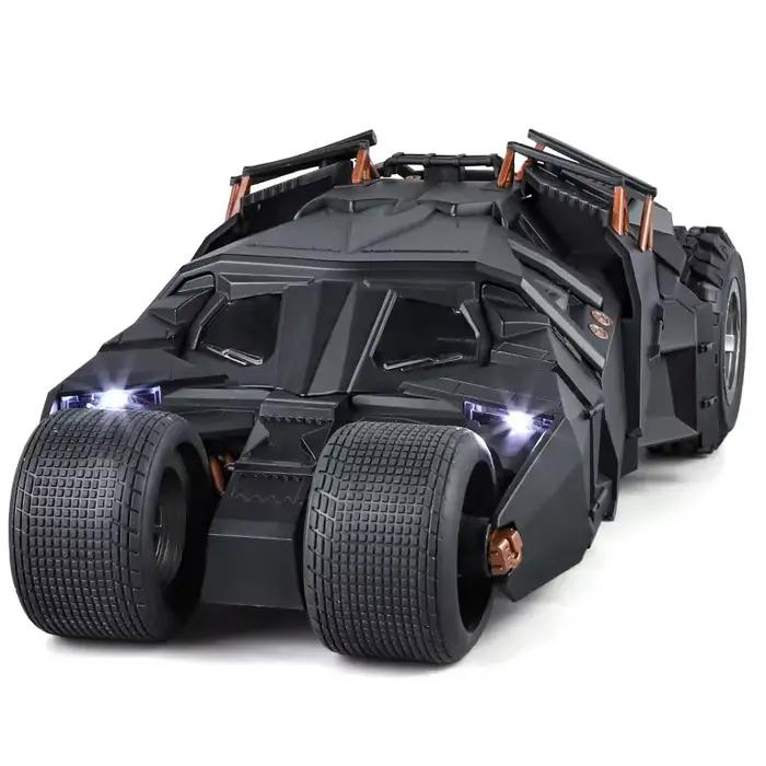 Modèle de voiture Batmobile à grande échelle, jouet, le chevalier noir, trilogie, son, lumière, pulv