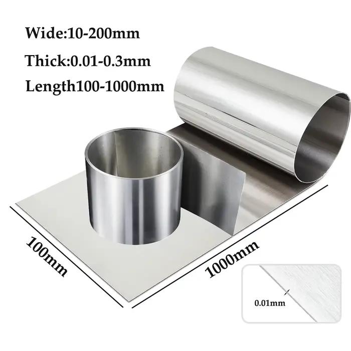 Épaisseur 0.01mm-0.1mm bande d'acier inoxydable tôle d'acier mince plaque d'acier inoxydable SS304/f