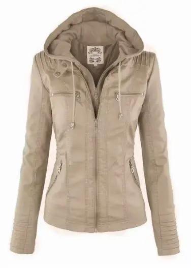 Veste en similicuir pour femme, veste de moto d'hiver ingent, sweats à capuche gothiques, manteau en