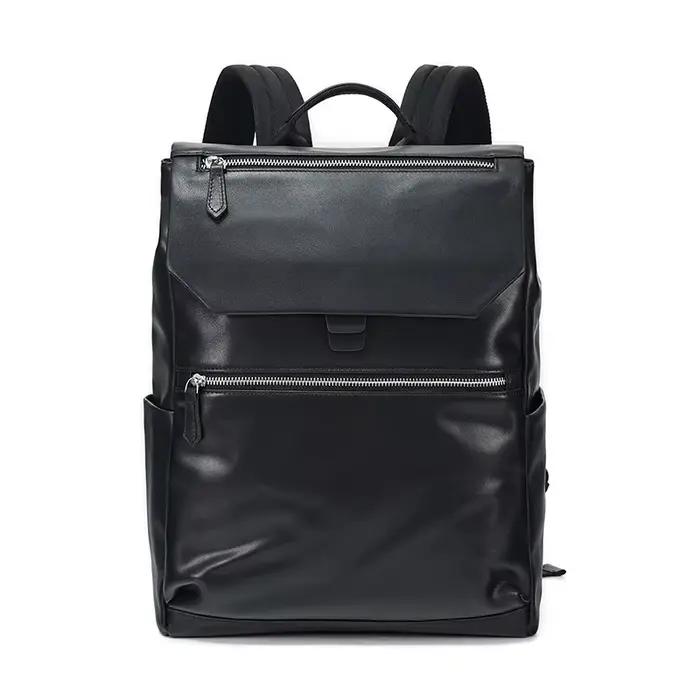 Sac à dos en cuir véritable pour hommes, sac de voyage imperméable de grande capacité, pour les dépl