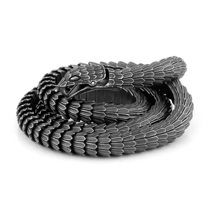 Collier Viking Ouroboros en acier inoxydable pour hommes, collier de salle gothique punk, mode motar