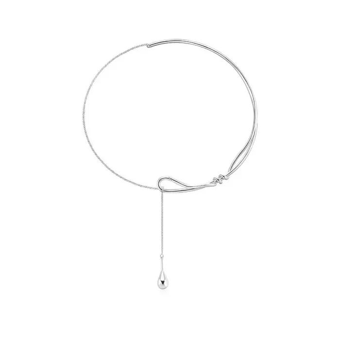 Collier à cordon unique au design original et tendance avec pendentif goutte d'eau, cadeau polyvalen