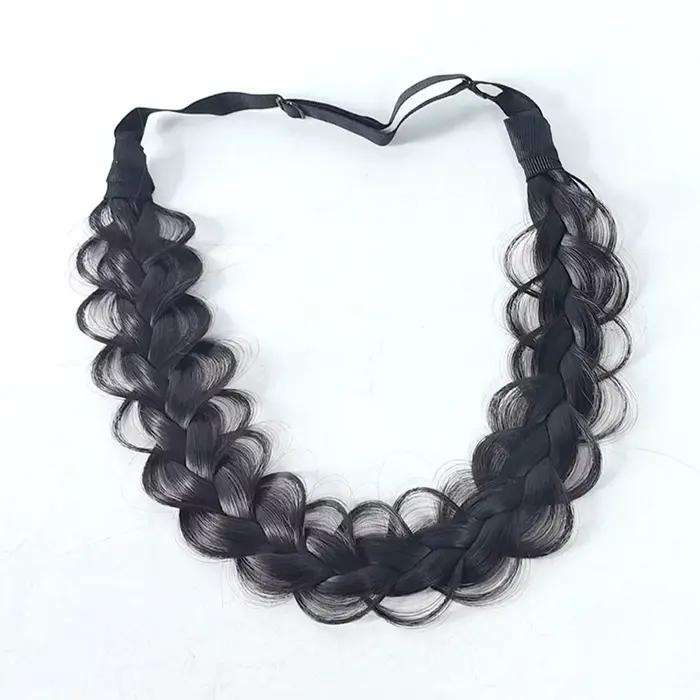 Bande de Sauna Tressée en Cheveux Synthétiques, artificiel astique, Couleur Blond, Marron, pour Femm