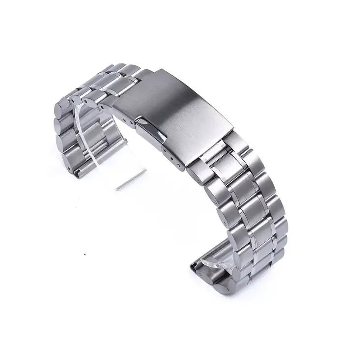 Bracelet de montre en acier inoxydable pour hommes et femmes, universel, étanche, accessoires avec o