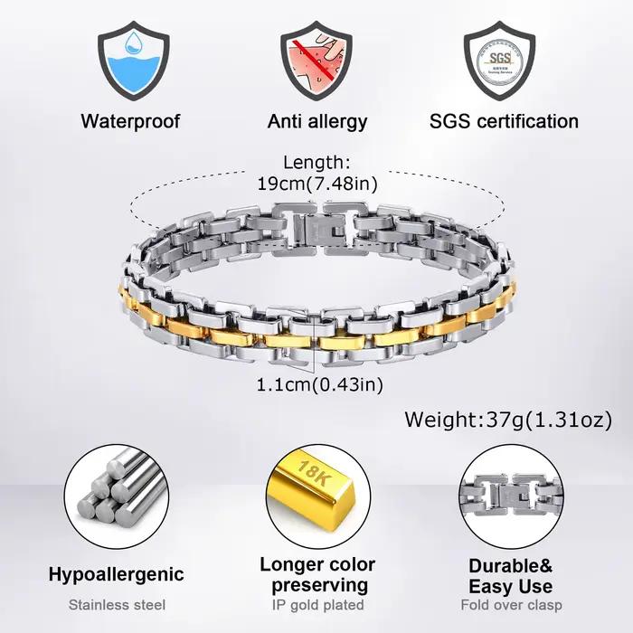 Vnox – Bracelets à maillons épais pour hommes