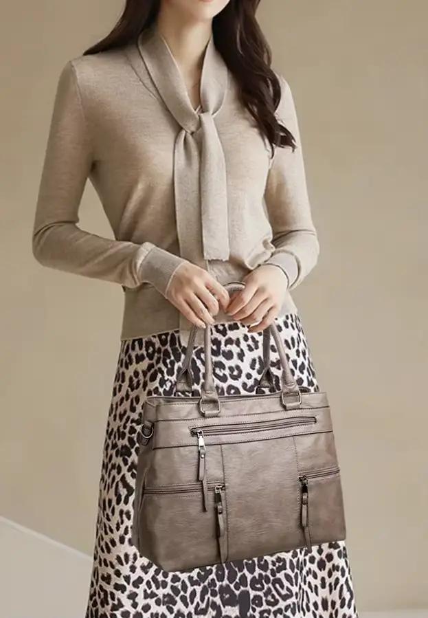 Sacs à main à poignée supérieure en cuir PU pour femmes, sac à bandoulière initié pour dames, sacs à main élégants, sacs fourre-tout décontractés, sacs à main de haute qualité