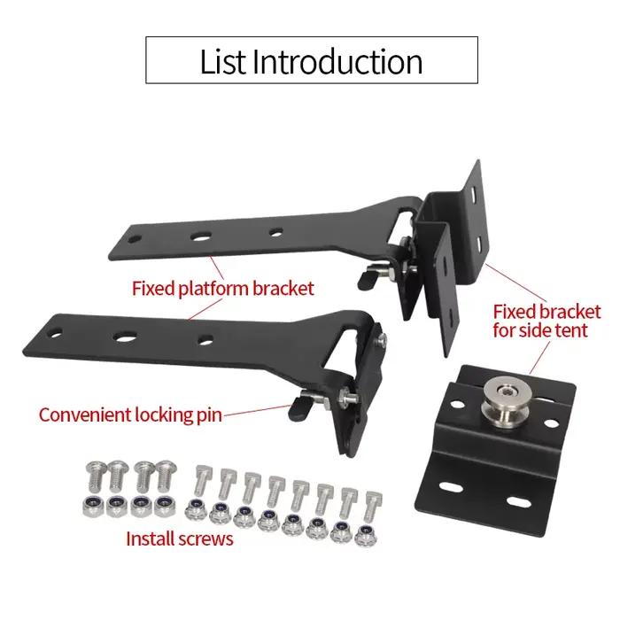 Support en acier pour tente latérale, accessoires de modification de plate-forme de toit de voiture