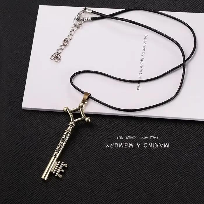 Collier attaque sur Titan pour hommes, pendentif Eren Key Shingeki No Kyojin, mode Vintage rétro, bijoux Anime pour hommes, Cosplay A0410, 2024