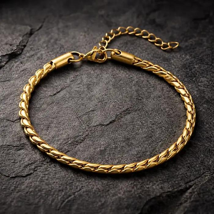 Nouveau bracelet tendance Dan S, bracelet classique en acier inoxydable, largeur de chaîne 6/8 mm, pour homme et femme, cadeau de bijoux