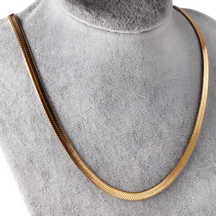 LUXUSTEEL – collier à chaîne en acier doré pour hommes et femmes, joli pendentif en acier inoxydable, bijoux cadeau
