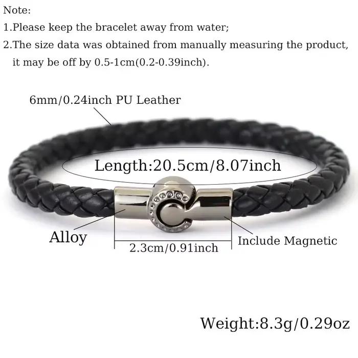 Bracelet en corde de cuir Simple pour hommes