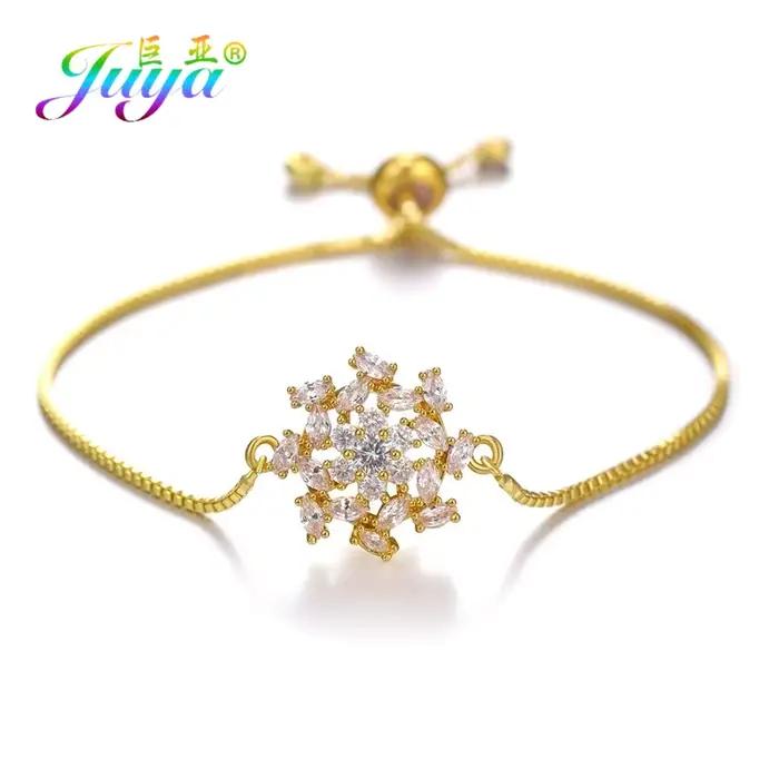 JUYA-Breloques en cristal AAA, composants exécutifs faits à la main, connecteurs de fleurs en cristal de luxe, accessoires de bijoux, vente en gros, nouveau
