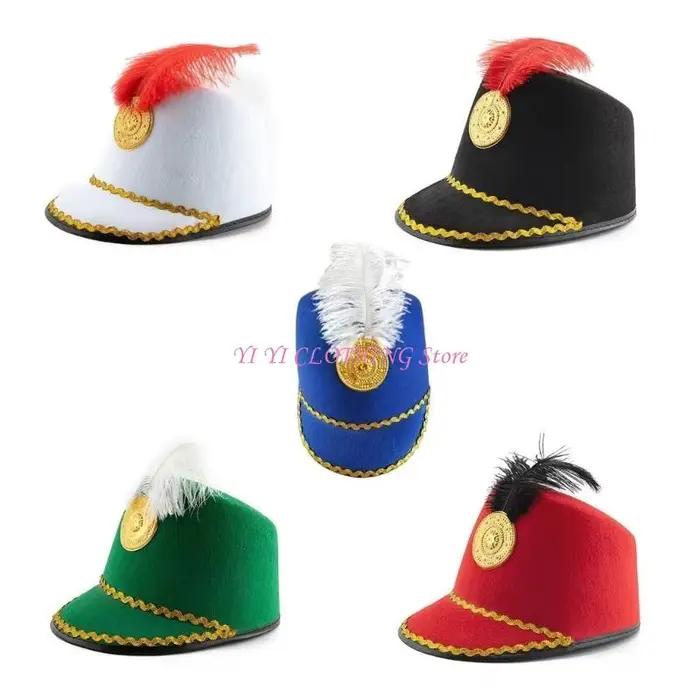 N5KF – chapeau chevalier garde d'honneur pour hommes, chapeau chevalier d'église en feutre élégant pour adultes