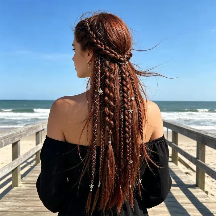 Perruque tressée de 20 pouces style bohème, petite tresse torsadée, postiche pour femme, style BB Clip, coiffure tressée Hot Girl Boxing Braid