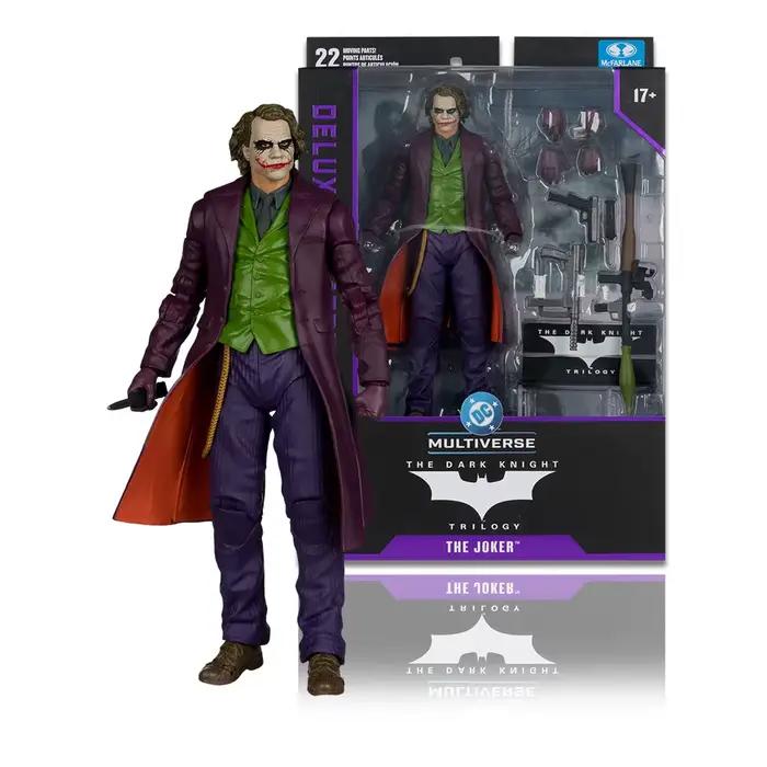 Figurine d'action McFarlane Toys Dark Knight 7 pouces - Joker - Modèle de luxe DC Theatrical - Kit de garage DC Multiverse