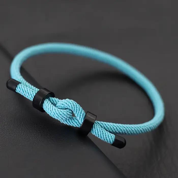 Bracelet Unique pour hommes, avec boucle en acier inoxydable, fabriqué à la main, réglable de qualité A, chaîne de 4mm, accessoires quotidiens décontractés, nouvelle collection
