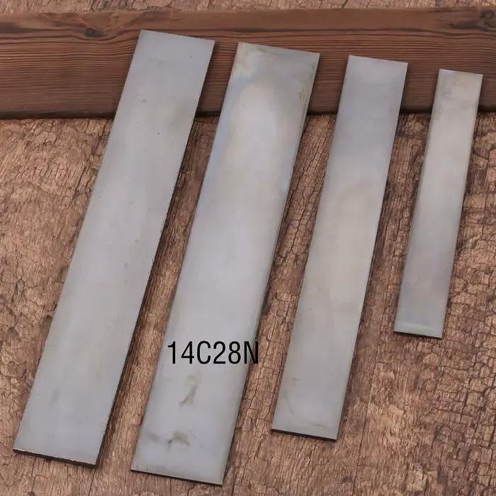 Barre plate en acier 14C28N HRC58-60, plaque en acier inoxydable pré-durci pour la fabrication de lames de couteaux, couteau de chef, outils de bricolage
