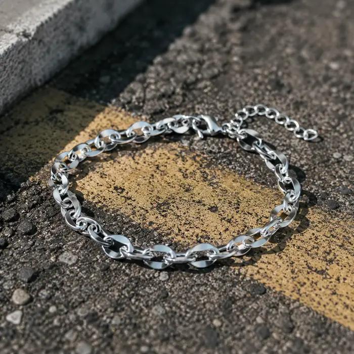 Bracelet en acier inoxydable pour femmes et hommes, chaînes minimalistes, bijoux en gros, fournisseur en gros, sur mesure