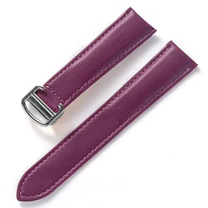 Bracelet en cuir pour hommes et femmes, précieux bracelet Cartier SOLO London, violet, marron, accessoires de bracelet, 14mm, 16mm, 18mm, 20mm