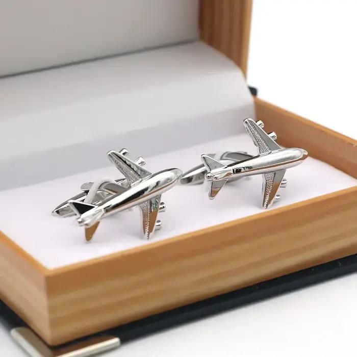 Boutons de manchette français tendance pour hommes, cadeaux unisexes, Banquet quotidien, costume de bureau, boutons de chemise, nouveauté, boutons de manchette d'avion d'aviation civile