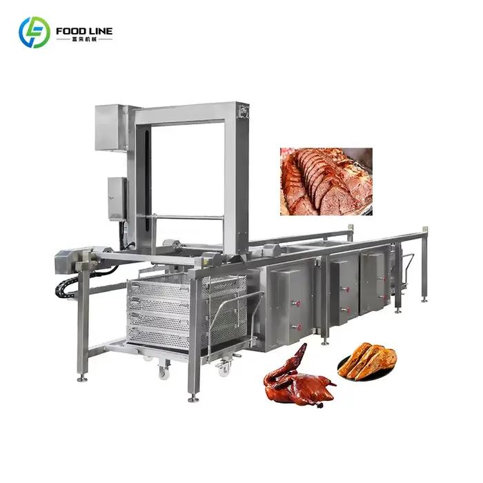 Cuiseur à vapeur continu pour poulet, canard, poisson, volaille, équipement industriel de cuisson de la viande, tunnel de cuisson, équipement d'usine, sur mesure