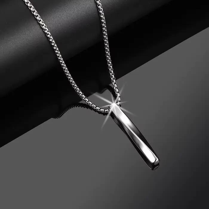 Collier pour hommes, pendentif en spirale