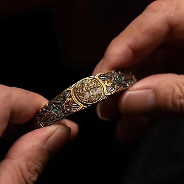 Bracelet fait main Son of the Forest, style rétro pour homme, accessoire de mode tendance