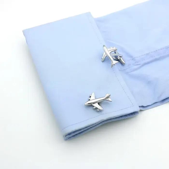 Boutons de manchette français tendance pour hommes, cadeaux unisexes, Banquet quotidien, costume de bureau, boutons de chemise, nouveauté, boutons de manchette d'avion d'aviation civile
