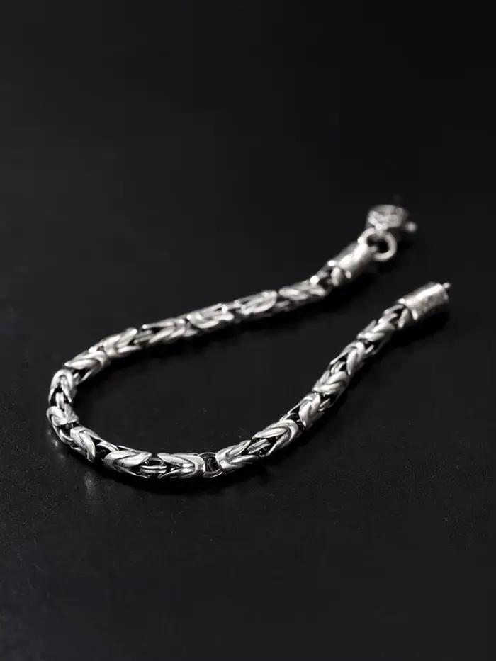 Nouveau Bracelet Homme Vajra en Argent Thaïlandais 925, Style Rétro Vieilli, Tendance, Personnalité, Unisexe, Haute Joaillerie