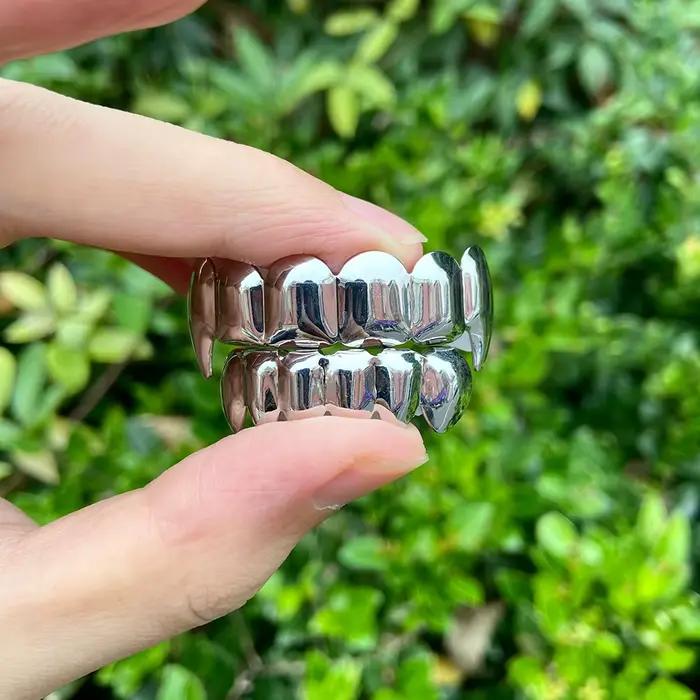 RACHELZ or argent couleur crocs dents Grillz Hip Hop bouchons de dents décor mode grilles dentaires pour hommes femmes bijoux accessoires