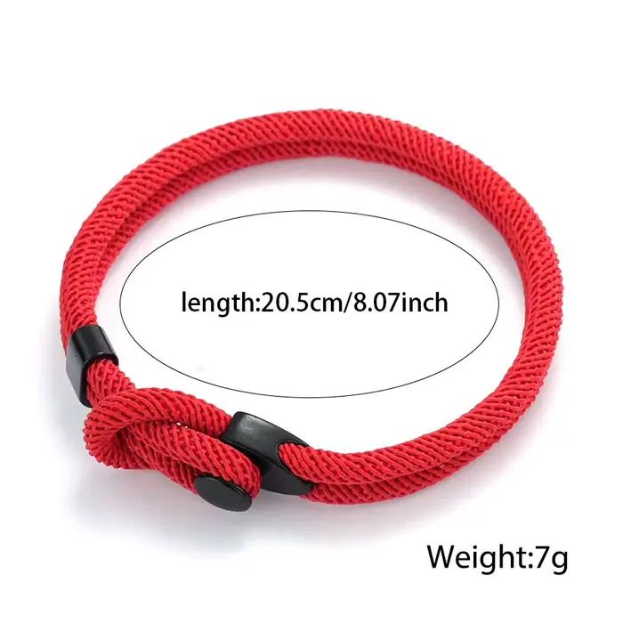 Bracelets en corde simples pour hommes, Design de nœud, Paracorde Durable, fermoir à crochet facile, bijoux de Sport en plein air, cadeau de fête des pères