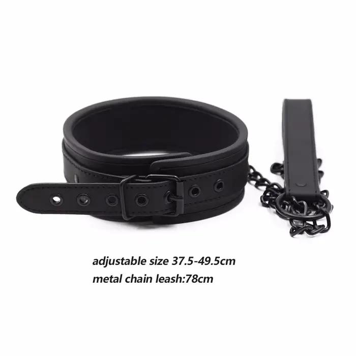 Thierry – ensemble de poignets, manchettes et col de cou en cuir PU, produits SM, jouets sexuels de Bondage BDSM, accessoires de Cosplay