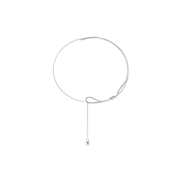 Collier à cordon unique au design original et tendance avec pendentif goutte d'eau, cadeau polyvalent pour un ami