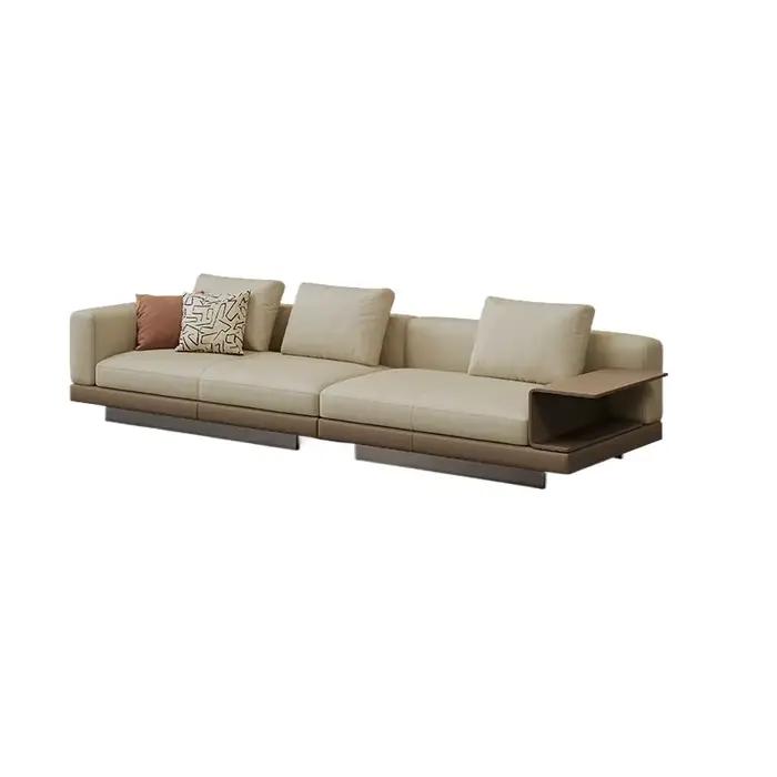 Cuir Europe canapé adultes accoudoir concepteur élégant canapé d'angle salon sol Articulos Para El Hogar meubles de maison
