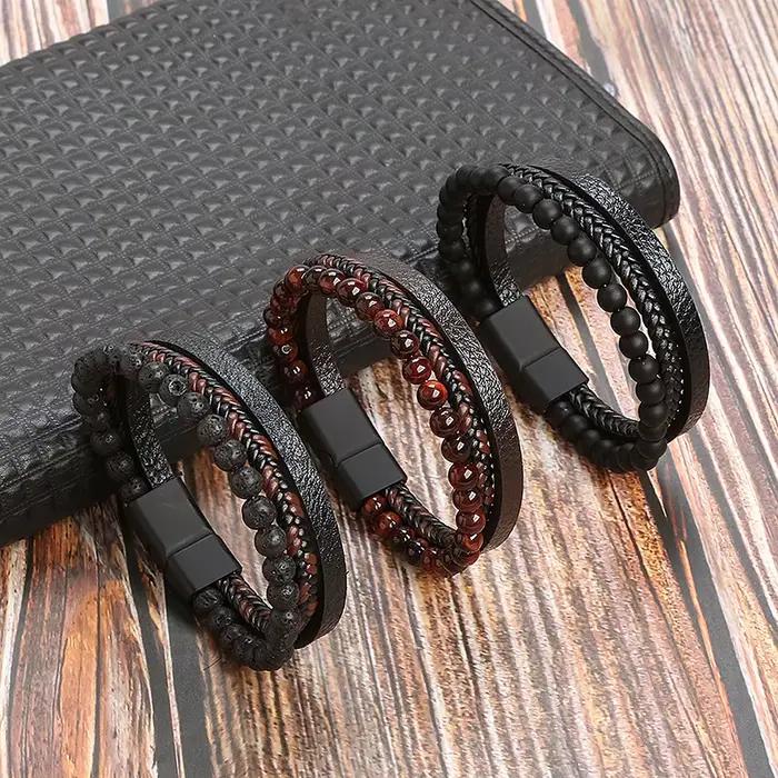 Bracelet en cuir de haute qualité pour hommes