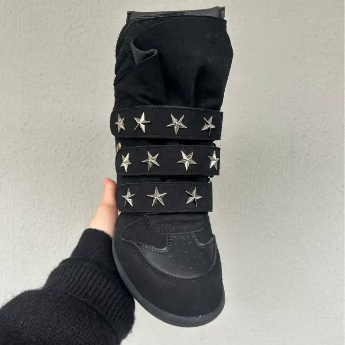 Nouvelles chaussures pour femmes, bottines en cuir véritable de luxe pour femme, chaussures de sport décontractées à imprimé léopard, chaussures de créateur, Botas Mujer