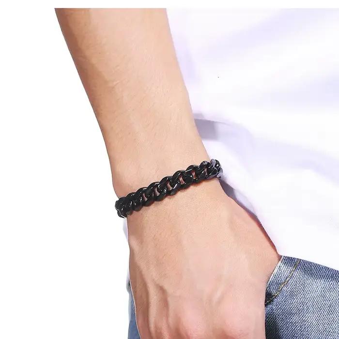 Bracelet en acier inoxydable pour hommes et femmes