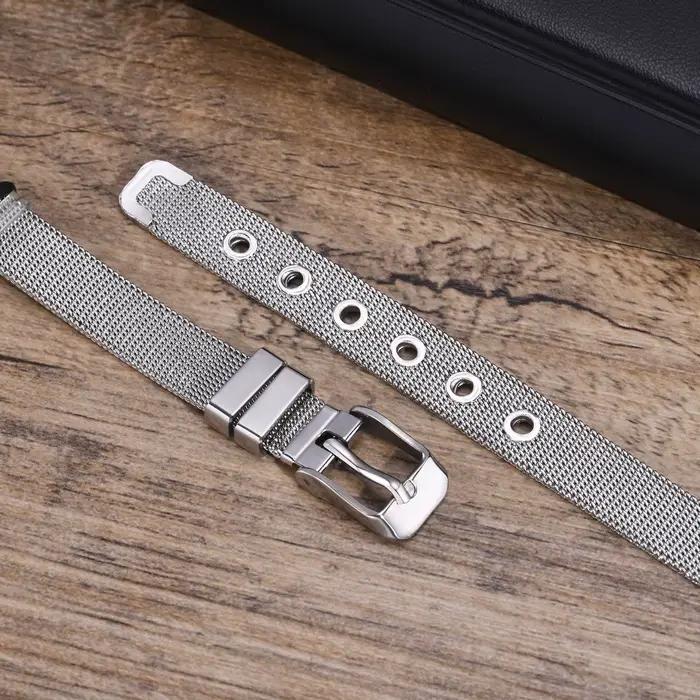 Bracelets en maille d'acier inoxydable pour hommes, bracelet de barre d'identification étanche, cadeaux pour mari, papa, père, fils, longueur réglable