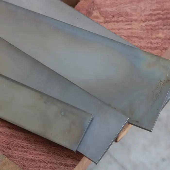 Barre plate en acier 14C28N HRC58-60, plaque en acier inoxydable pré-durci pour la fabrication de lames de couteaux, couteau de chef, outils de bricolage