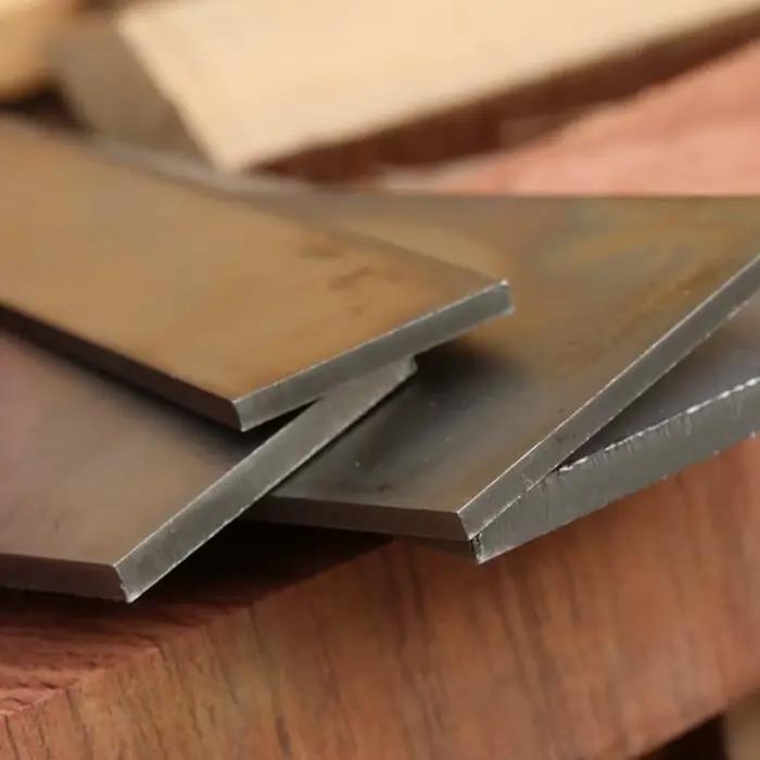 Barre plate en acier 14C28N HRC58-60, plaque en acier inoxydable pré-durci pour la fabrication de lames de couteaux, couteau de chef, outils de bricolage