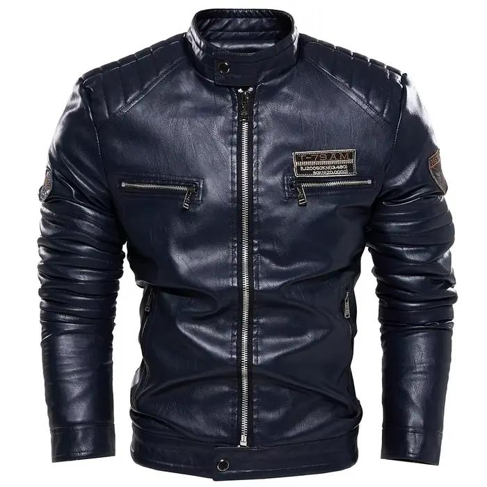 Veste de moto en cuir OupilLeather pour hommes, Blazer Streetwear, Vestes décontractées, Vêtements de marque à la mode, Nouveau