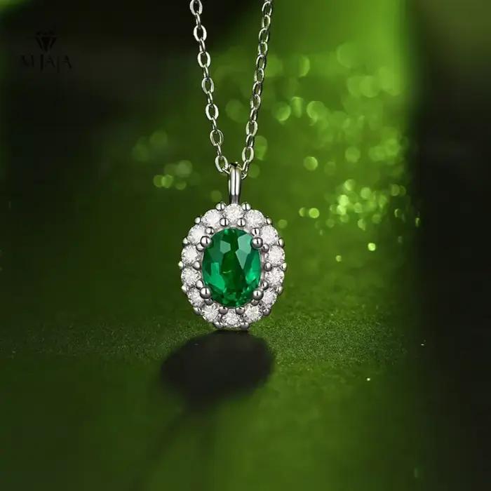 Collier pendentif émeraude M-JAJA 1/1