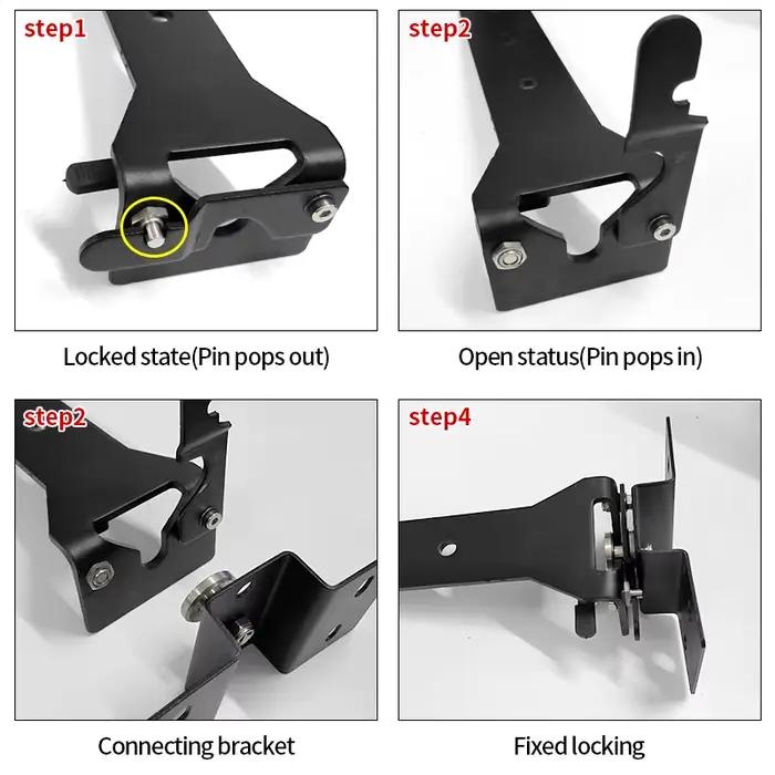Support en acier pour tente latérale, accessoires de modification de plate-forme de toit de voiture