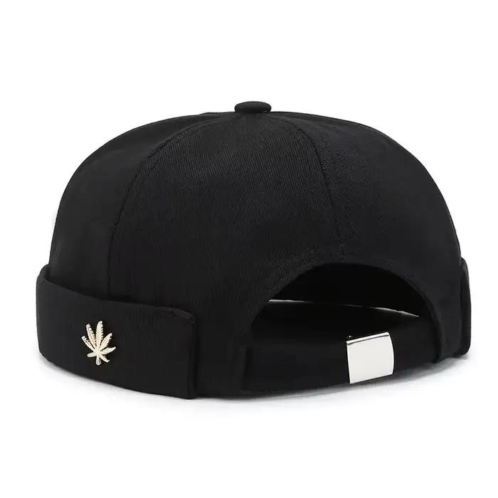 Bonnet en peau de Melon pour hommes et femmes, chapeau souple en forme de feuille, chapeau de propriétaire noir de rue, marée quatre saisons, mode et chapeau polyvalent
