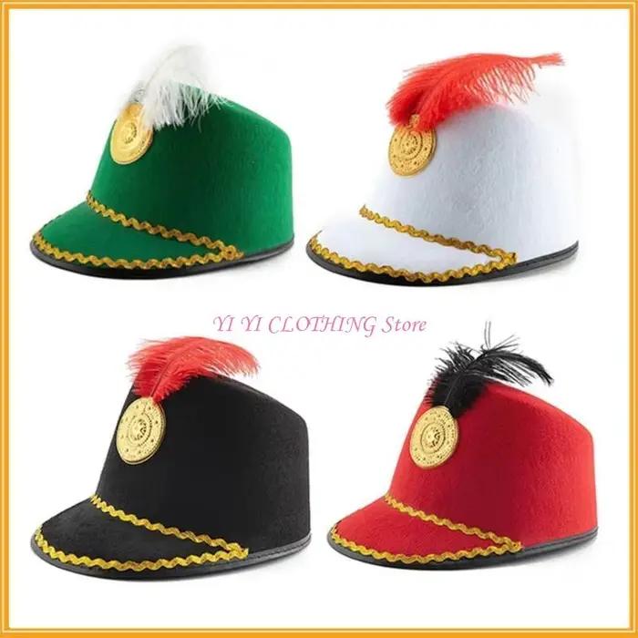 N5KF – chapeau chevalier garde d'honneur pour hommes, chapeau chevalier d'église en feutre élégant pour adultes