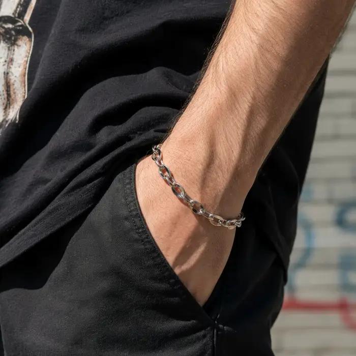 Bracelet en acier inoxydable pour femmes et hommes, chaînes minimalistes, bijoux en gros, fournisseur en gros, sur mesure