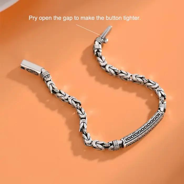 Bracelet rétro plaqué argent pour hommes et femmes, motif paix, bracelet tendance, bijoux de couple, cadeau, Pulseras
